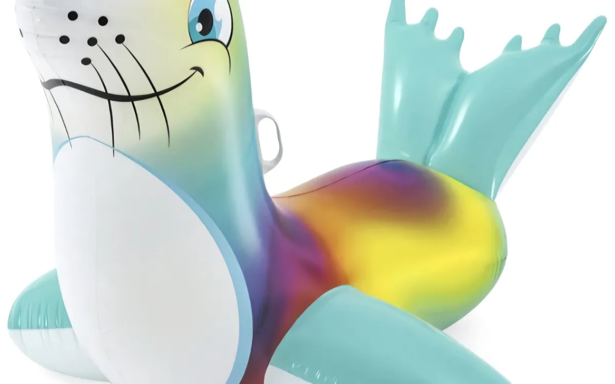 Inflatable Flash'N Splash Seal Ride On Pool Beach Float Toy