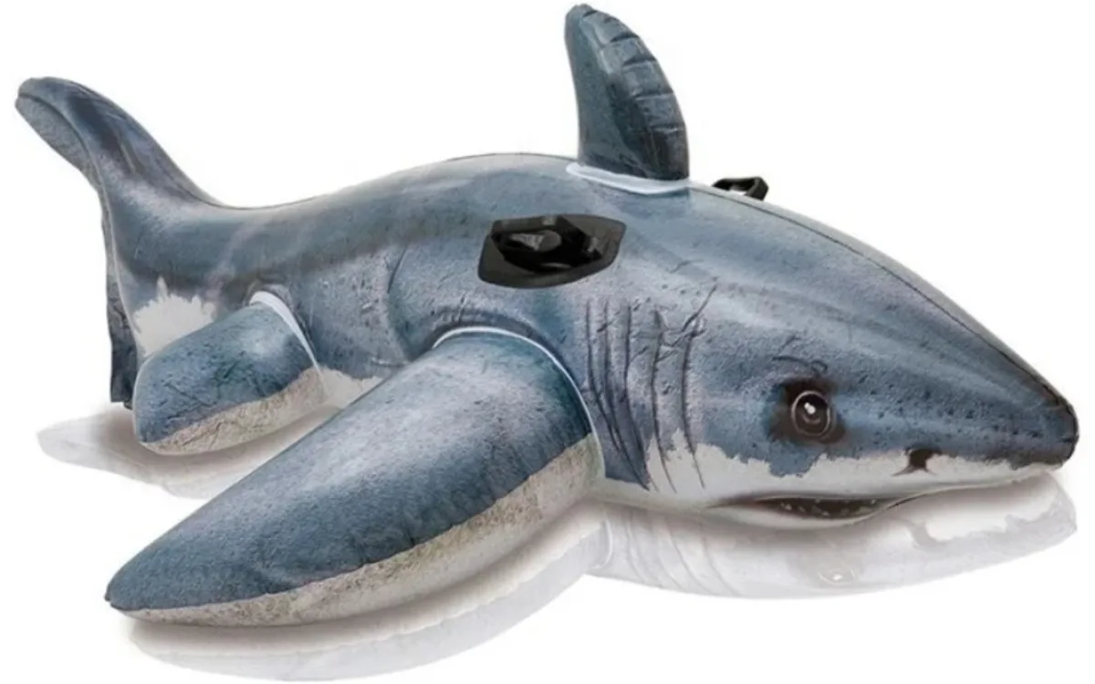 Intex 57525 Great White Shark Ride-on Children Toy with 2 Heavy Duty Handles